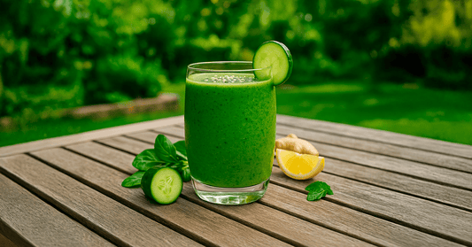 Smoothie ON verde con espinaca, pepino y proteína