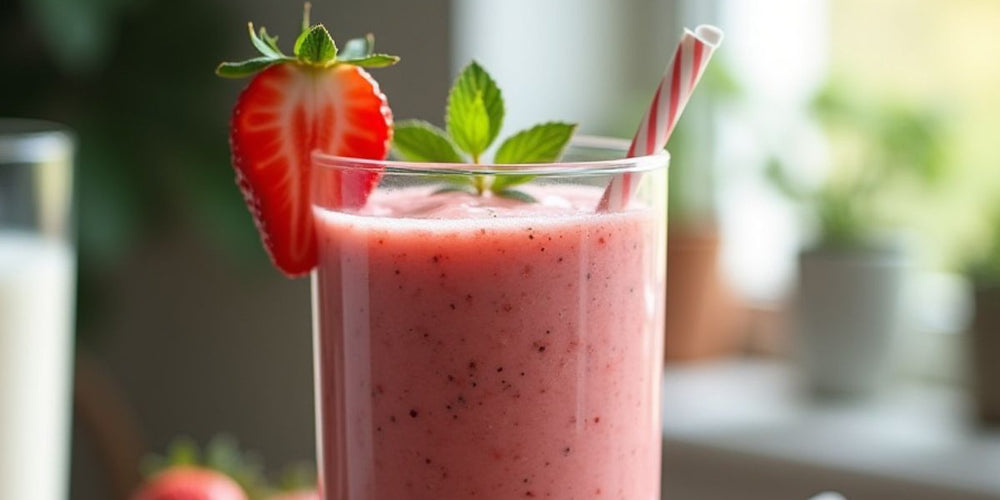 Smoothie de fresas y chía: antioxidantes naturales