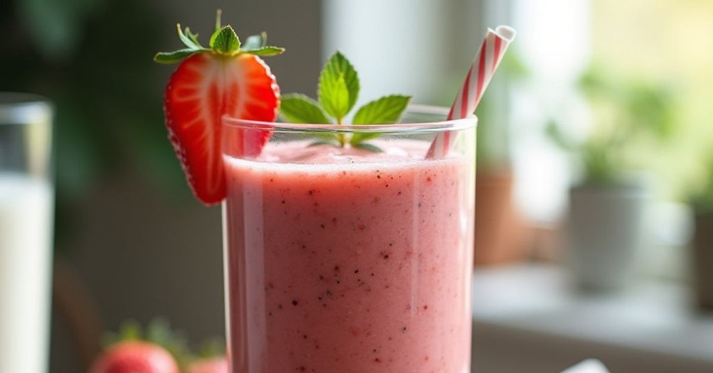 Smoothie de fresas y chía: antioxidantes naturales
