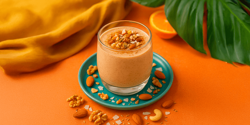 Pudding de proteína estilo gourmet con frutos secos