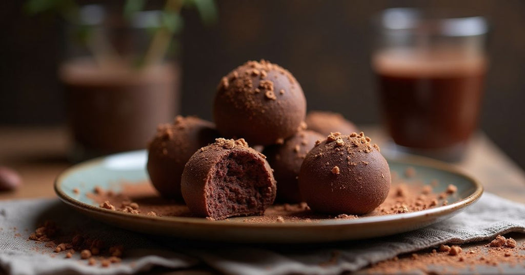 Trufas de proteína y cacao